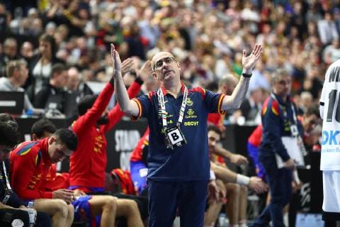 Jordi Romans Ribeira Coach Spain Germany vs Spain IHF Men Handball World Championship 23 01 2019 Photographer Neis Eibner Germany vs Spain IHF Men Handball World Championship 23 01 2019 Cologne Copyright: xEIBNER Alexander_Neisx EP_ANS