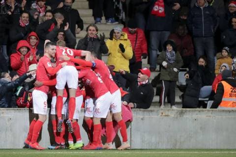 09 CLEMENT DEPRES (NIM) - JOIE FOOTBALL : Nimes vs Angers - Ligue 1 Conforama - 23 01 2019 FEP Panoramic 