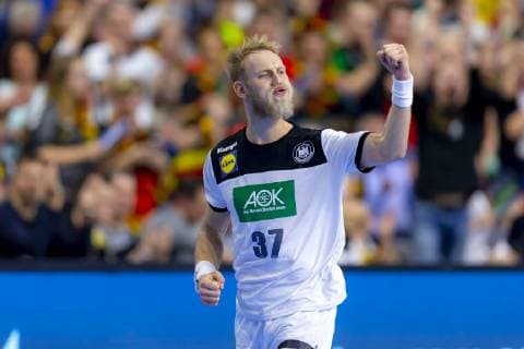 Matthias Musche No 37 Germany is happy Germany vs Spain Main Round Handball IHF Handball World Championship 23 01 19 Cologne North Rhine-Westphalia Germany Lanxess Arena Copyright: xAgentur54Gradx xFelixxKoenigx