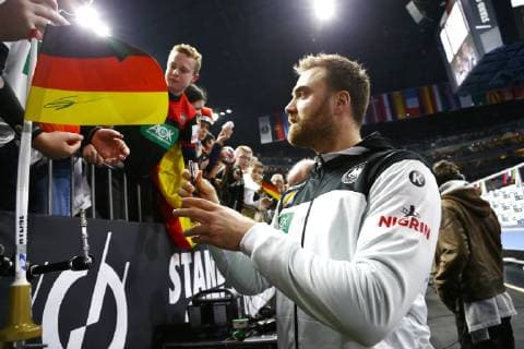 Andreas Wolf Germany signs autographs Germany vs Spain IHF Men Handball World Championship 23 01 2019 Photographer Neis Eibner Germany vs Spain IHF Men Handball World Championship 23 01 2019 Cologne Copyright: xEIBNER Alexander_Neisx EP_ANS