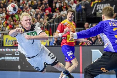 Cologne Germany 23 01 2019 IHF Handball WM 2019 Main round Germany Spain Patrick Wiencek GER in action DeFodi520