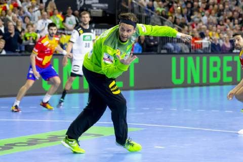 Goalkeeper Silvio Heinevetter No. 12 Germany is depressed depressed disappointed Germany vs. Spain Main Round Handball IHF Handball World Championship 23 01 19 Cologne North Rhine-Westphalia Germany Lanxess Arena Copyright: xAgentur54Gradx xFelixxKoenigx