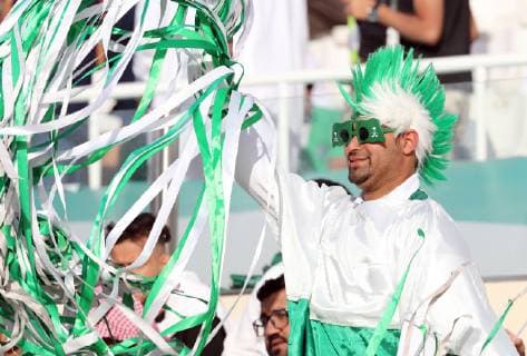 Saudi Arabia fans (KSA), JANUARY 21, 2019 - Football Soccer : AFC Asian Cup UAE 2019, Round of 16 match between Japan 1-0 Saudi Arabia at Sharjah Stadium in Sharjah, United Arab Emirates. Noxthirdxpartyxsales  (95648107)