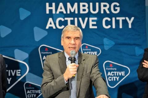 Ulrich Klaus DTB President Portrait Portrait Starting signal for the modernisation of the Rothenbaum Stadium Project partners present measures for modernisation measures for tennis grounds Hamburg Rotherbaum Hamburg Hamburg Germany Center Court Restaurant Rothenba