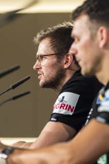 Hamburg Germany 24 January 2019 World Cup 2019 Men Semifinals Germany Press Conference Fabian Böhm Boehm Germany TSV Hannover Hamburg Barclaycard Arena Germany