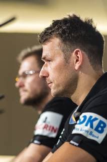 Hamburg Germany 24 January 2019 World Cup 2019 Men Semifinals Germany Press Conference Coach Christian Prokop Germany Hamburg Barclaycard Arena Germany