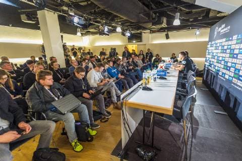 Hamburg Germany 24 January 2019 World Cup 2019 Men Semifinals Germany Press conference Press conference in Hamburg Hamburg Barclaycard Arena Germany