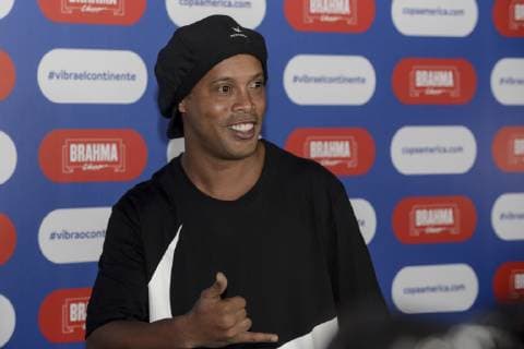 Sorteio Copa America RIO DE JANEIRO, RJ - 24.01.2019: SORTEIO COPA AMERICA - Ronaldinho Gaucho during Draw of the groups for the 46th edition of the Copa América of men& 39;s so, he, held in the City of Arts in Barra da Tijuca, western zone of Rio de Janeiro, RJ. The tournt takes placplace from June 14 to July 7. The competition will have, besides Rio de Janeiro, four other host cities (Belo Horizonte, Porto Alegre, Salvador and São Paulo). (Photo: Celso Pupo Fotoarena) x1669802x  CelsoxPupo