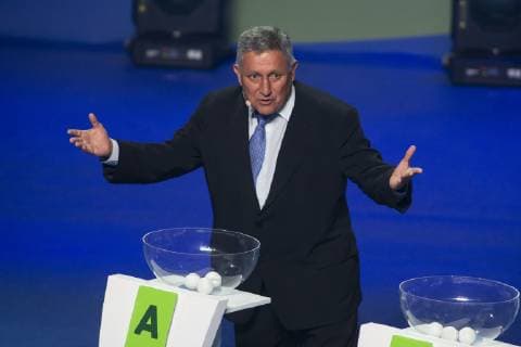 Sorteio Copa America RIO DE JANEIRO, RJ - 24.01.2019: SORTEIO COPA AMERICA - Romerito during Group draw for the 46th edition of the Copa América men& 39;s soccer, held in the City of the Arts in Barra da Tijuca, west zone of Rio de Janeiro, RJ. The tournament takes place from June 14 to July 7. The competition will have, besides Rio de Janeiro, four other host cities (Belo Horizonte, Porto Alegre, Salvador and São Paulo). (Photo: Celso Pupo Fotoarena) x1669867x  CelsoxPupo
