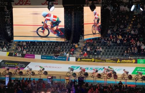 Cycling Track cycling 24 01 2019 108 SIX DAY BERLIN 108 Berlin six-day races VELODROM at Landsberger Chaussee some spectators at the opening day in VELODROM Totale