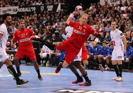 Anders Zachariasen single frame clipping action sport handball world championship world championship men semi final season 2018 2019 25 01 2019 Denmark DEN vs France FRA