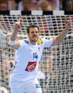 25 01 2019 Handball IHF World Championship Denmark and Germany 2019 Semifinals Denmark France at the Barclaycard Arena Hamburg Kentin Mahe France