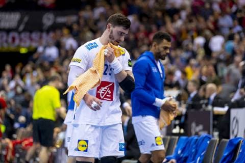 Ludovic Fabregas No 23 France is depressed depressed disappointed Denmark vs. France Semifinal Handball IHF Handball World Championship 25 01 19 Hamburg Hamburg Germany Barclaycard Arena Copyright: xAgentur54Gradx xFelixxKoenigx
