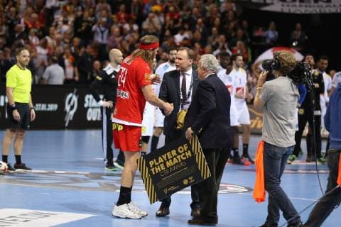 26th Mens Handball World Championship Denmark vs France 25 01 19 Players of the game Mikkel Hansen Denmark 24 xmmkx