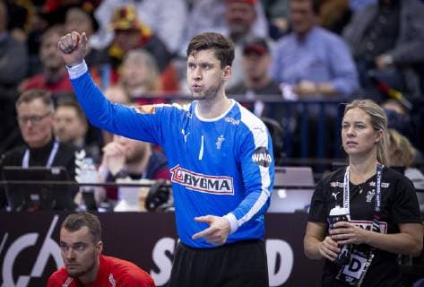 Niklas Landin of Denmark during the men s IHF Handball World Championship semifinal between Denmark France in Hamburg Germany on Friday Jan 25 2019 Hamburg Denmark,  Copyright: Scanpix LiselottexSabroex COP102 spdk20190125-193515-L