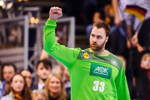 190125 Goalkeeper Andreas Wolff of Germany celebrates during the IHF World Handball Championship match between Germany and Norway on January 25 2019 in Hamburg Photo Ludvig Thunman BILDBYR u0081N kod LT 35585,  Copyright: LUDVIGxTHUNMAN BB190125LT053