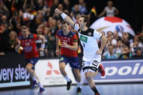 26th Mens Handball World Championship Germany vs Norway 25 01 19 Cheers Goal cheers Uwe Gensheimer Germany 03 xmmkx