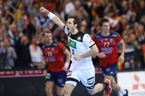 26th Mens Handball World Championship Germany vs Norway 25 01 19 Cheers Goal cheers Uwe Gensheimer Germany 03 xmmkx