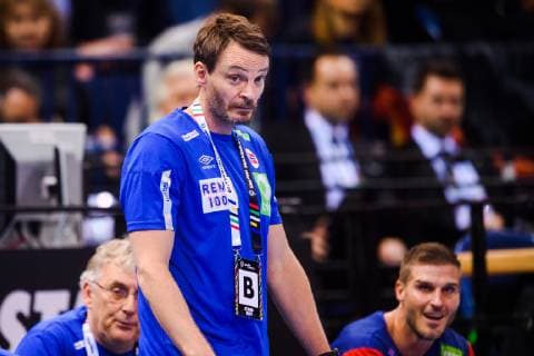 190125 Christian Berge head coach of Norway looks dejected during the IHF World Handball Championship match between Germany and Norway on January 25 2019 in Hamburg Photo Ludvig Thunman BILDBYR u0081N kod LT 35585,  Copyright: LUDVIGxTHUNMAN BB190125LT061