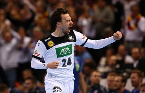 Patrick Groetzki joy emotion cheering rejoicing jubilation after goal sport handball world championship world championship men semi-final season 2018 2019 2019 25 01 2019 Germany GER DHB vs Norway NOR
