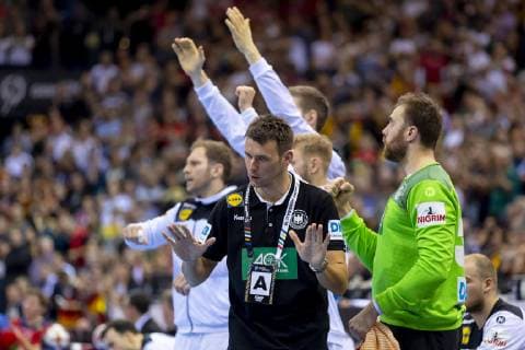 Coach Christian Prokop after a goal Germany vs Norway Semifinal Handball IHF Handball World Championship 25 01 19 Hamburg Hamburg Germany Barclaycard Arena Copyright: xAgentur54Gradx xFelixxKoenigx