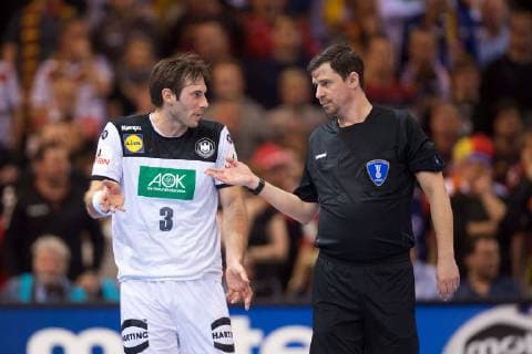 Handball Hamburg 25 01 2019 World Mens Handball Championship 2019 World Mens Handball Championship Germany GER Norway NOR Referee Uwe Gensheimer Germany No 03