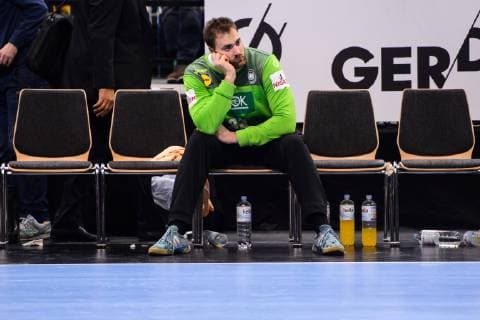 190125 Goalkeeper Andreas Wolff of Germany looks dejected after the IHF World Handball Championship match between Germany and Norway on January 25 2019 in Hamburg Photo Ludvig Thunman BILDBYR u0081N kod LT 35585,  Copyright: LUDVIGxTHUNMAN BB190125LT105