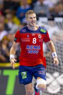 Bjarte Myrhol No 8 Norway is happy Germany vs Norway Semifinal Handball IHF Handball World Championship 25 01 19 Hamburg Hamburg Germany Barclaycard Arena Copyright: xAgentur54Gradx xFelixxKoenigx