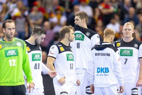 The Germans after the defeat Germany vs. Norway Semifinal Handball IHF Handball World Championship 25 01 19 Hamburg Hamburg Germany Barclaycard Arena Copyright: xAgentur54Gradx xFelixxKoenigx