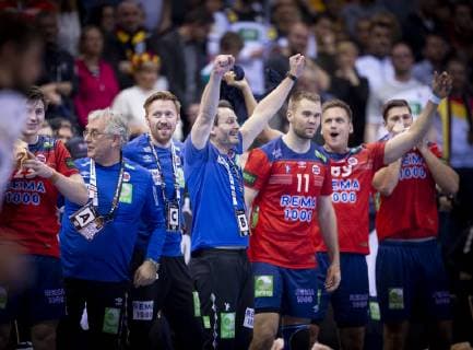 Headcoach Christian Berge of Norway after the men s IHF Handball World Championship semifinal between Germany Norway in Hamburg Germany on Friday Jan 25 2019 Hamburg Tyskland,  Copyright: Scanpix LiselottexSabroex COP119 spdk20190125-224407-L