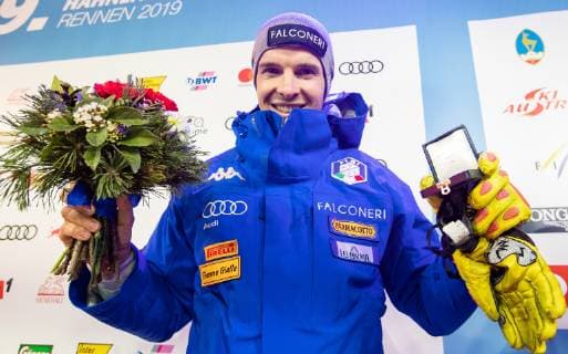 25 01 2019 Streif Kitzbuehel AUT FIS World Cup Alpine Ski Downhill Mens Downhill in picture Christof Innerhofer ITA Christof Innerhofer of Italy during the winner Ceremony for the men s Downhill of FIS Ski Alpine World Cup at the Streif in Kitzbuehel Austria on 2019 01 25 Kitzbuehel  EX_GRO