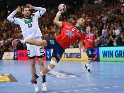 Bjarte Myrhol Norway 8 Hendrik Pekeler Germany 13 Germany Norway Handball WM 2019 Hamburg Copyright: xEIBNER rrzx ep_rrz