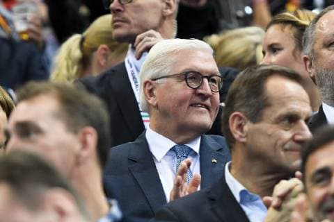 GER IHF WM 2019 Germany GER vs Norway NOR 25 01 2019 GER IHF WM 2019 Germany GER vs Norway NOR in picture Frank Walter Steinmeier German President on the tribune nordphoto xWitke nph00002