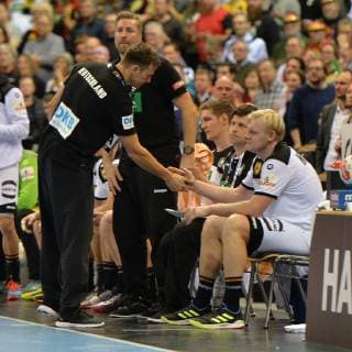 Handball Men World Championship 2019 in Germany and Denmark 2 Semifinals Germany Norway Head Coach Christian Prokop Germany Team Manager Oliver Roggisch Germany Finn Lemke Nr 6 Germany Co Coach Alexander Haase Germany Patrick Wiencek Nr 7 Germany 25 01 19 Copyright: xMichaelxHundtx xMatthiasxKochx