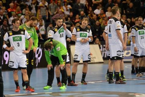 Handball Men World Championship 2019 in Germany and Denmark 2 Semifinals Germany Norway Disappointment after final whistle Uwe Gensheimer No 3 Germany TW Andreas Wolff No 33 Germany TW Silvio Heinevetter No 12 Germany Jannik Kohlbacher No 48 Germany Steffen Weinhold No 17 Germany Finn Lemke No 6 Germany 25 01 19 Copyright: xMichaelxHundtx xMatthiasxKochx