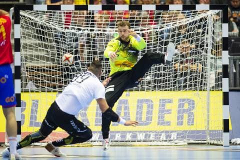 Gonzalo Perez de Vargas Moreno 33 of Spain and Mohamed Shebib 89 of Egypt during the men s IHF Handball World Championship placement match 7 8 between Spain and Egypt in Herning Denmark Saturday Jan 26 2019 Herning Denmark,  Copyright: BoxAmstrup BoxAmstrupx COP105 spdk20190126-190422-L