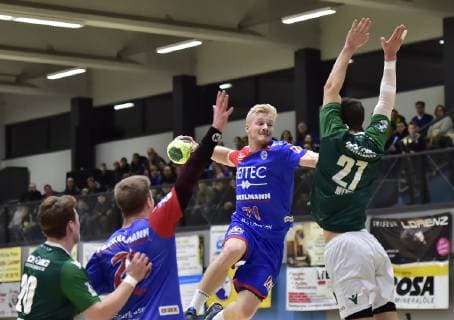 26 01 2019 Handball Season 2018 2019 Test match Friendly match HC Erlangen HCE Rimpar Wolves OGo Andreas Schröder 71 HC Erlangen Philipp Meyer 27 DJK Rimpar Wolves