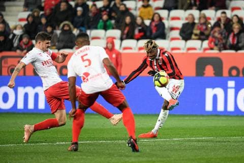 07 ALLAN SAINT MAXIMIN (NICE) - BUT FOOTBALL : Nice vs Nimes - Ligue 1 Conforama - 26 01 2019 FEP Panoramic 