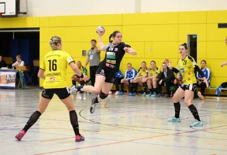 Caren Hammer VfL Waiblingen at goal throw GER 2 League Women HC Roedertal VfL Waiblingen 26 01 2019 Grosssalza Copyright: xEIBNER Skomudekx EP_eer