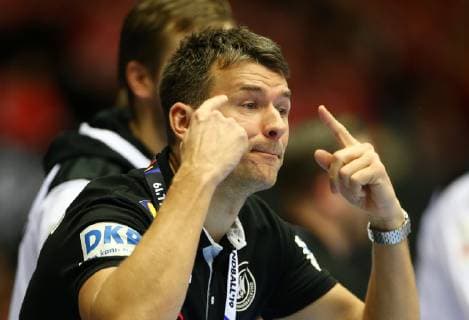 Coach Christian Prokop showing gesticulating action upper body sport handball world championship men match for 3 place season 2018 2019 27 01 2019 Germany GER DHB vs France FRA