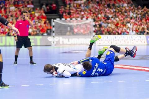 Steffen Faeth No 23 Germany vs Ludovic Fabregas No 23 France Germany vs France Match for 3rd place Handball IHF Handball World Championship 27 01 19 Herning Denmark Jyske Bank Boxing Copyright: xAgentur54Gradx xFelixxKoenigx