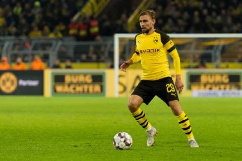 Dortmund, Germany 26.01.2019, 1. Bundesiga, 19. Spieltag, BV Borussia Dortmund - Hannover 96, Marcel Schmelzer (BVB) in aktion, controls the ball ( DeFodi001 *** Dortmund Germany 26 01 2019 1 Bundesiga 19 Matchday BV Borussia Dortmund Hannover 96 Marcel Schmelzer BVB in action controls the ball DeFodi001