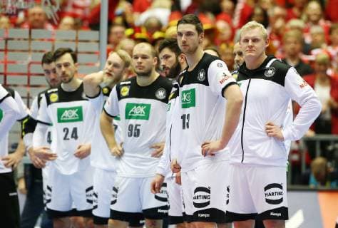 Patrick Groetzki Paul Drux Hendrik Pekeler Patrick Wiencek disappointed after game disappointment sport handball world championship men game 3 place season 2018 2019 27 01 2019 Germany GER DHB vs France FRA