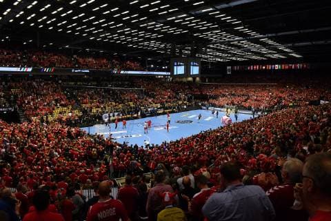 190127 General view of Jyske Bank Boxen ahead of the IHF World Handball Championship final between Norway and Denmark on January 27 2019 in Herning Photo Ludvig Thunman BILDBYR u0081N kod LT 35588,  Copyright: LUDVIGxTHUNMAN BB190127LT064