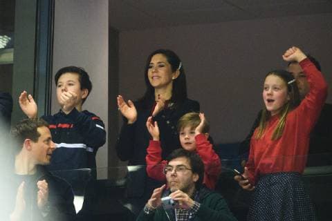190127 Crown Prinsess Mary of Denmark ahead of the IHF World Handball Championship final between Norway and Denmark on January 27 2019 in Herning Photo Ludvig Thunman BILDBYR u0081N kod LT 35588,  Copyright: LUDVIGxTHUNMAN BB190127LT068