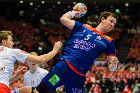 190127 Sander Sagosen of Norway during the IHF World Handball Championship final between Norway and Denmark on January 27 2019 in Herning Photo Ludvig Thunman BILDBYR u0081N kod LT 35588,  Copyright: LUDVIGxTHUNMAN BB190127LT073