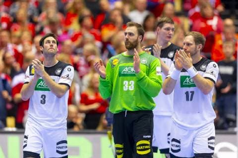 Uwe Gensheimer No 3 Germany Torhueter Andreas Wolff No 33 Germany Finn Lemke No 6 Germany and Steffen Weinhold No 17 Germany are depressed depressed disappointed Germany vs. France Match for 3rd place Handball IHF Handball World Championship 27 01 19 Herning Denmark Jyske Bank Boxing Copyright: xAgentur54Gradx xFelixxKoenigx