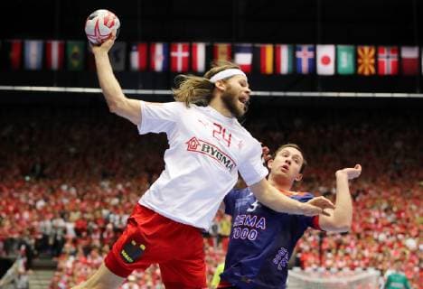 Mikkel Hansen Sander Sagosen Action Scene Games Duel Sports Handball World Championship World Championship Mens Final Season 2018 2019 27 01 2019 Norway NOR vs Denmark DEN