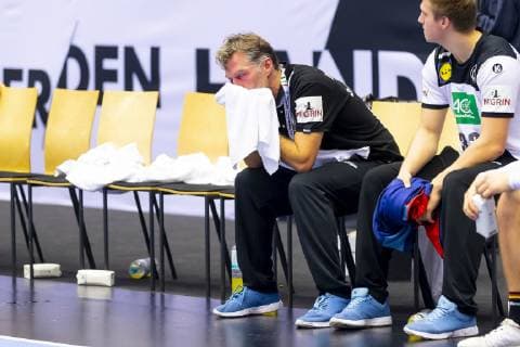 Peter Graeschus cries after the defeat on the bench Germany vs France Match for 3rd place Handball IHF Handball World Championship 27 01 19 Herning Denmark Jyske Bank Boxing Copyright: xAgentur54Gradx xFelixxKoenigx
