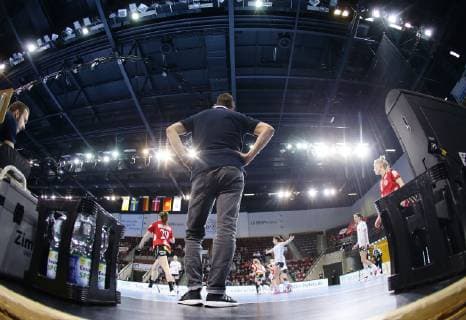BAU Ludwigsburg Handball SG BBM Bietigheim vs. Team Esbjerg Martin Albertsen Coach BBM